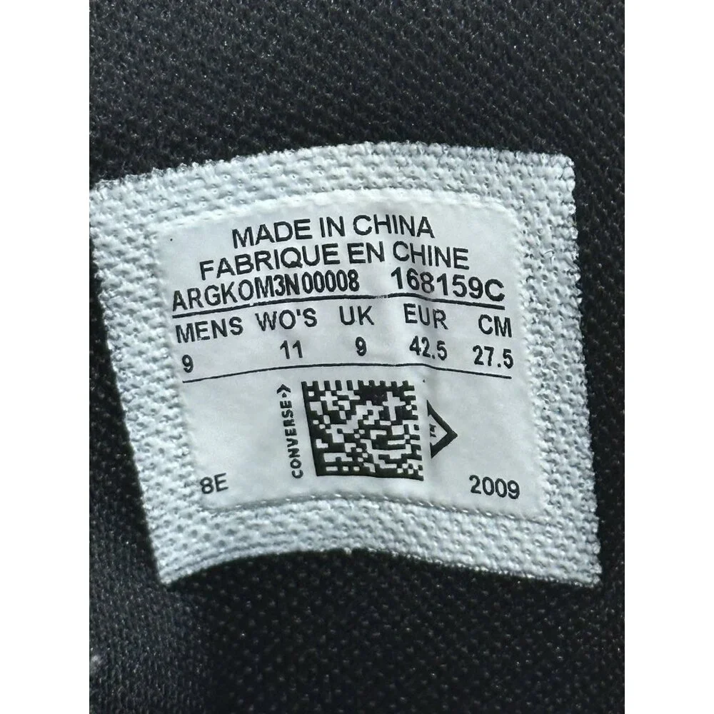 Converse One Star Size Men’s 9,‎ Women’s 11 (missing Laces)
